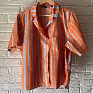 Marimekko Uniqlo Cotton Striped Shirt Size Medium